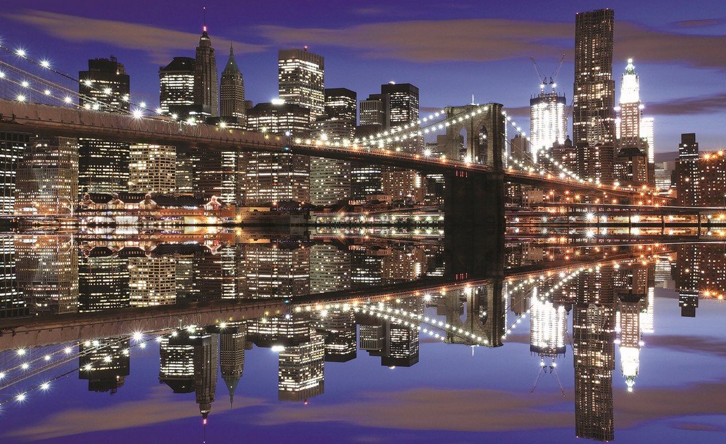 Fotótapéta: Éjszakai Brooklyn Bridge (2) - 184x254 cm