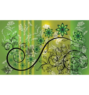 Fotótapéta: Virágabsztrakció (zöld) - 254x368 cm