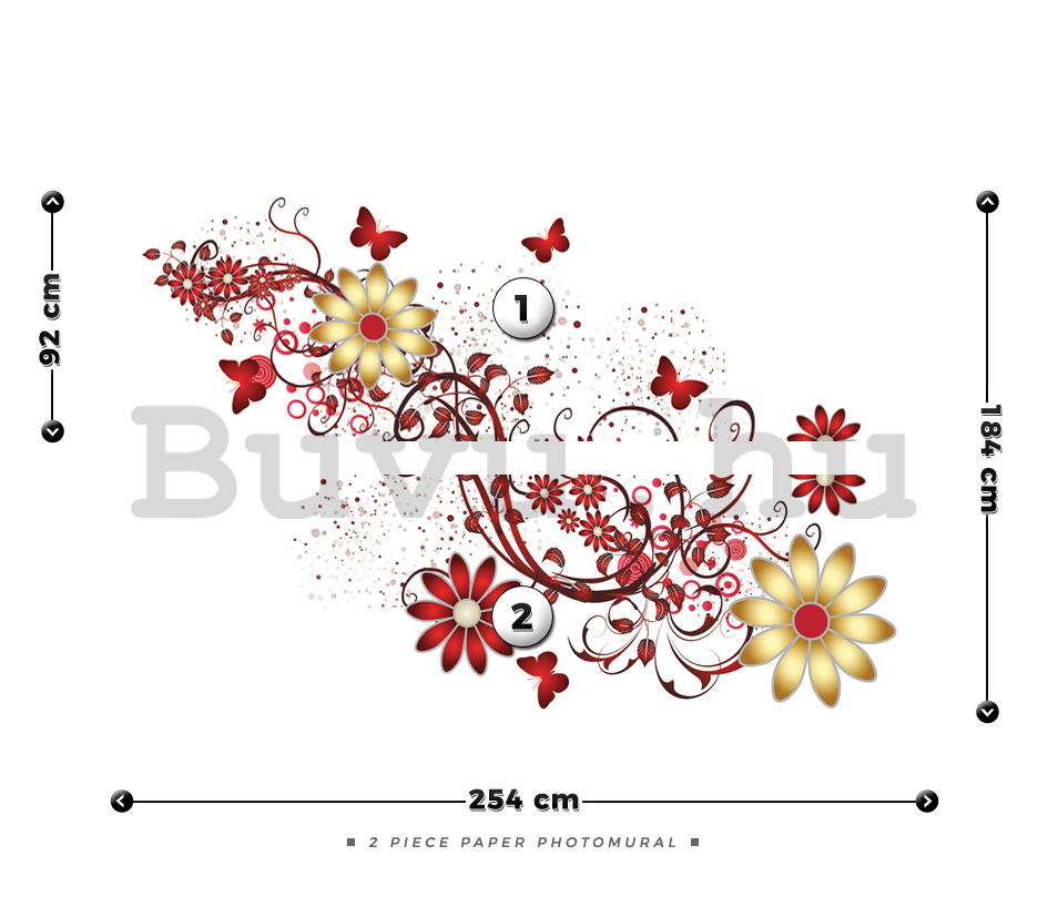 Fotótapéta: Színes virágok (2) - 184x254 cm