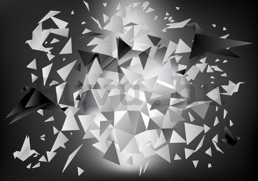 Fotótapéta: Fekete-fehér origami (1) - 254x368 cm
