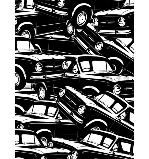 Fotótapéta: Fekete-fehér autók (1) - 254x184 cm