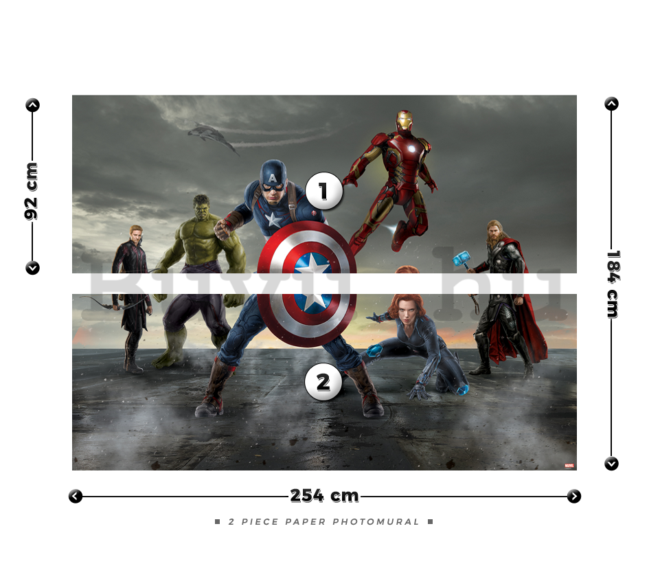 Fotótapéta: Avengers (6) - 184x254 cm