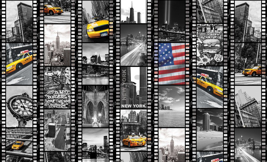 Fotótapéta: New York (filmszalag) - 254x368 cm
