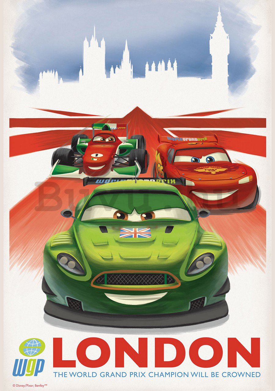 Fotótapéta: Cars 2 WGP London (reklama) - 184x254 cm