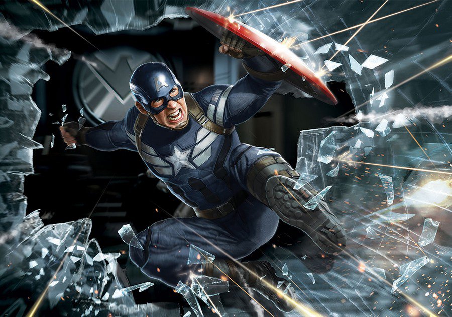 Fotótapéta: Captain America (2) - 254x368 cm