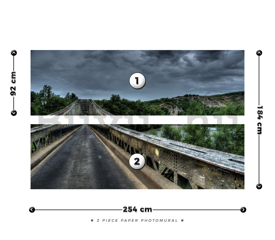 Fotótapéta: Vihar előtt (híd) - 184x254 cm