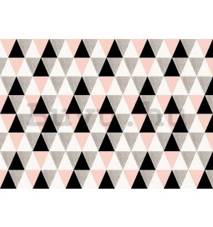 Fotótapéta: Fekete-fehér háromszögek - 254x368 cm