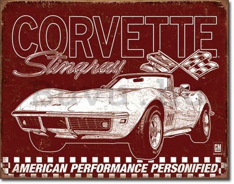 Fémplakát - Corvette 69 Stingray