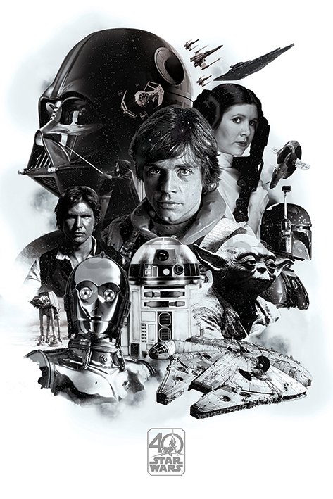 Plakát - Star Wars (negyven évfordulója)