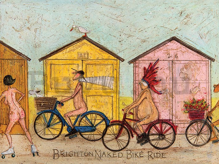 Vászonkép - Sam Toft, Brighton Naked Bike Ride