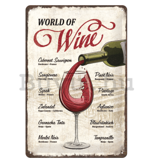 Fémtáblák: World of Wine - 30x20 cm