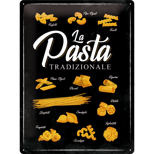 Fémtáblák: La Pasta Tradizionale - 40x30 cm