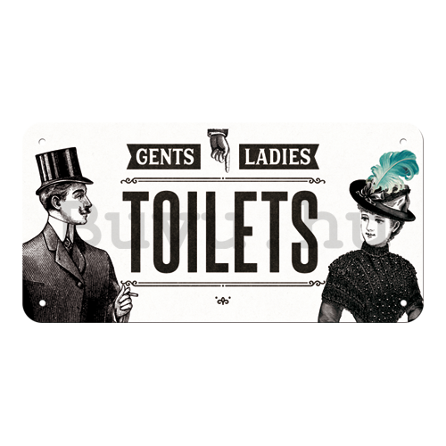 Fémtáblák: Gents and Ladies Toilets - 10x20 cm