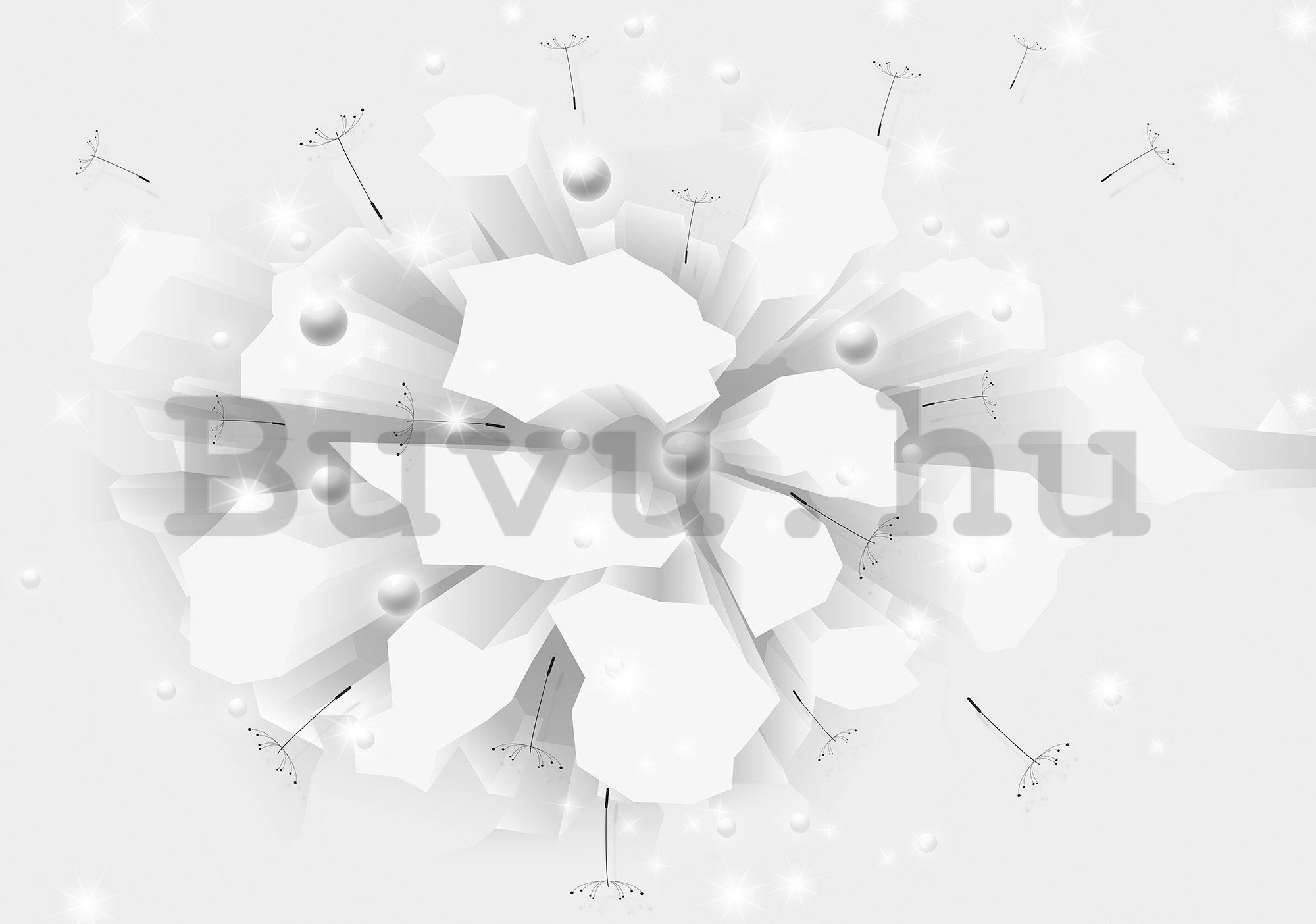 Fotótapéta: Fehér absztrakció (3) - 184x254 cm
