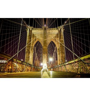 Fotótapéta: Éjszakai Brooklyn Bridge - 254x368 cm