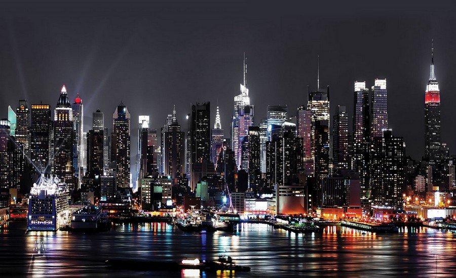 Vlies fotótapéta: Éjszakai New York (2) - 152,5x104 cm