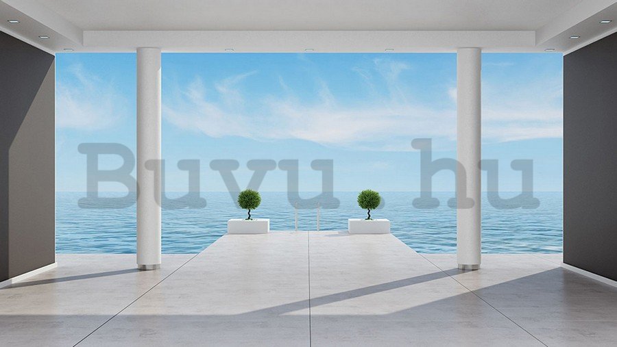 Vlies fotótapéta: Kilátás a tengerre (terasz) - 184x254 cm
