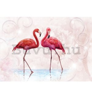 Vászonkép: Flamingók - 75x100 cm