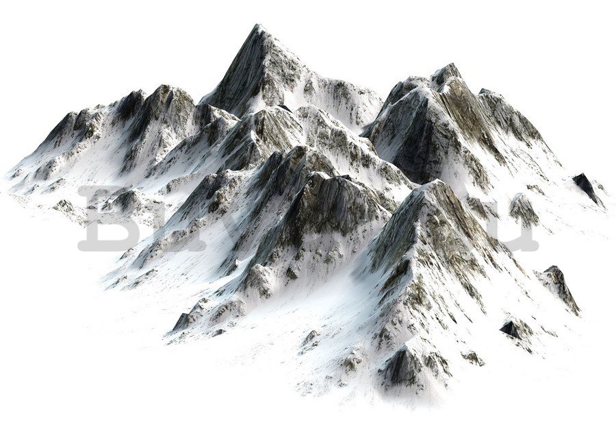 Vászonkép: Havas hegyek - 75x100 cm