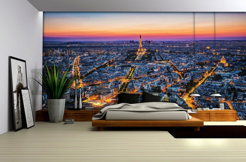 Fotótapéta: Éjszakai Párizs - 184x254 cm