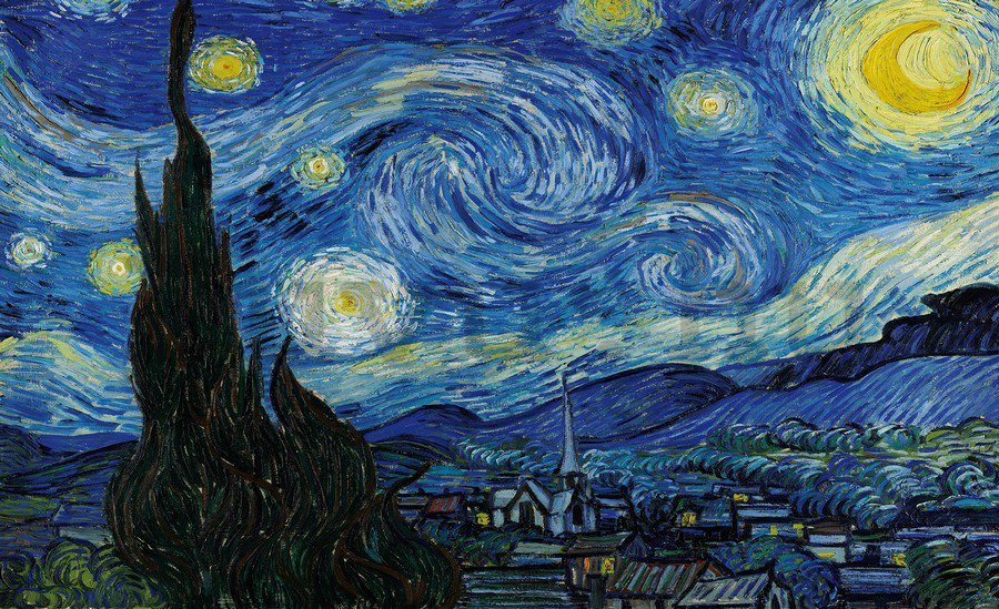 Vászonkép: Star Night, Vincent van Gogh - 75x100 cm