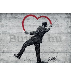 Vászonkép: Szívek (graffiti) - 75x100 cm