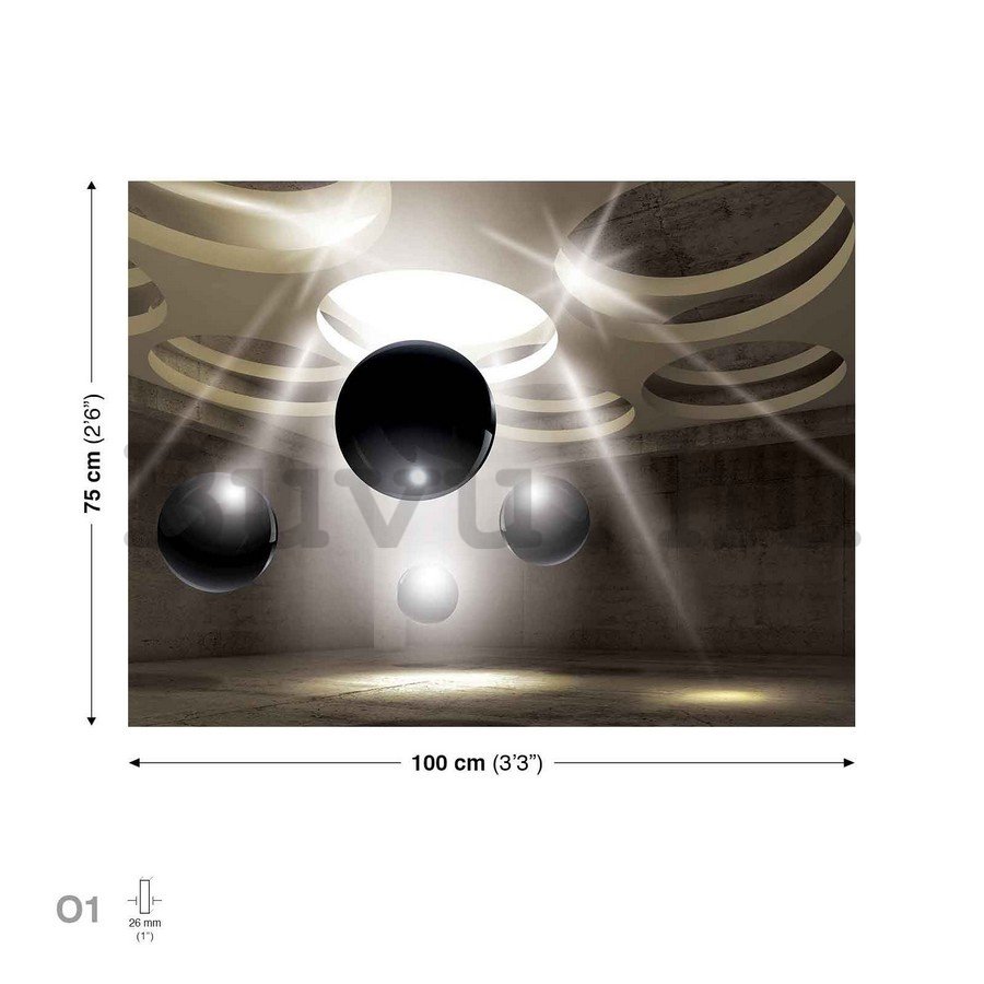 Vászonkép: Ezüst gömbök (1) - 75x100 cm