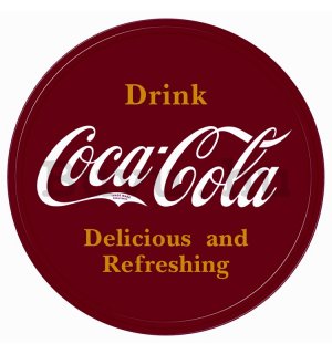 Fémplakát - Coca-Cola (kör alakú logó)