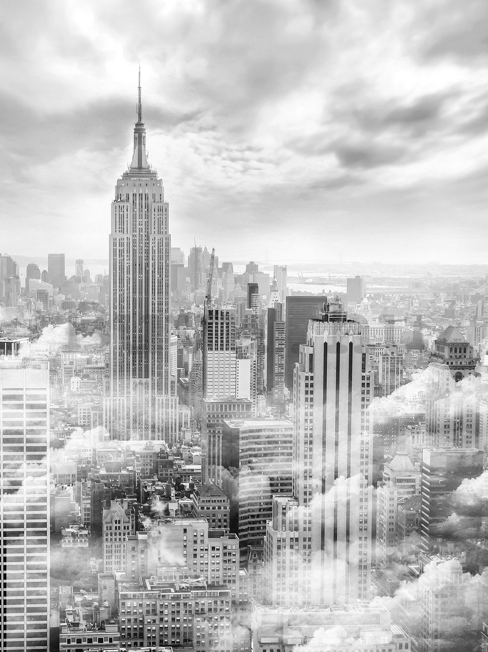 Fotótapéta: Ködbe borult New York - 254x184 cm