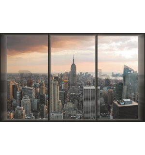 Fotótapéta: Manhattan látképe az ablakból - 254x368 cm