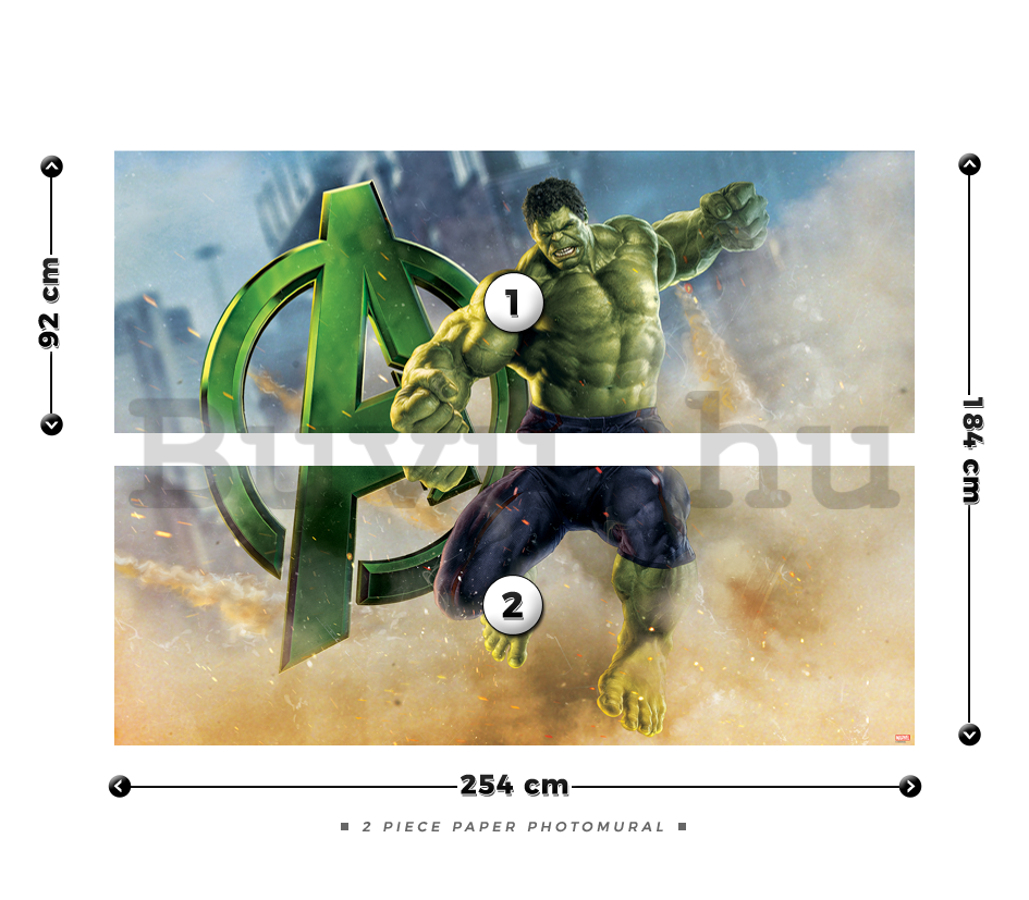 Fotótapéta: Avengers (Hulk) - 184x254 cm