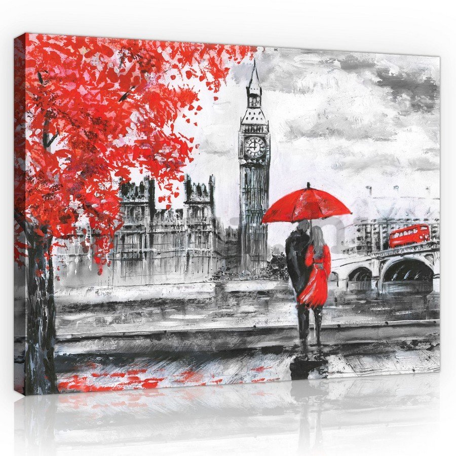 Vászonkép: London (festett) - 75x100 cm