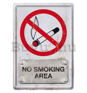 Fém képeslap - No Smoking Area