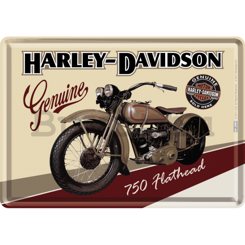 Fém képeslap - Harley-Davidson 750 Flathead