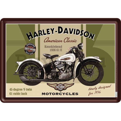 Fém képeslap - Harley-Davidson Knucklehead