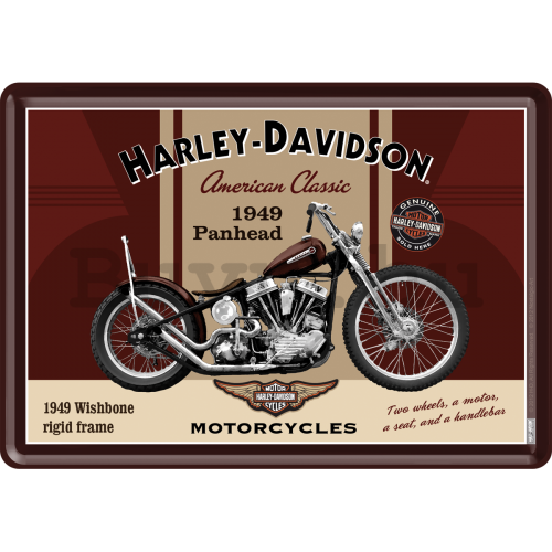 Fém képeslap - Harley-Davidson 1949 Panhead