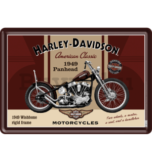 Fém képeslap - Harley-Davidson 1949 Panhead