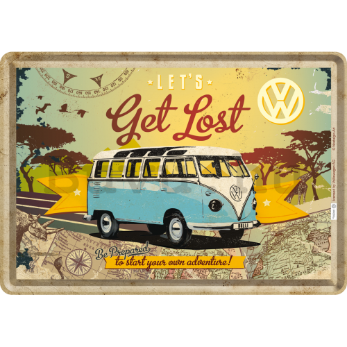 Fém képeslap - VW Let's Get Lost