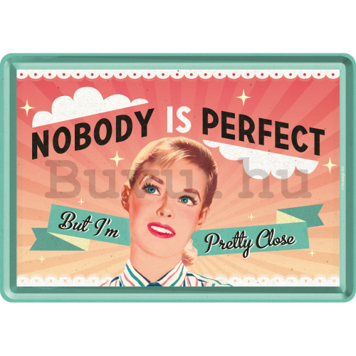 Fém képeslap - Nobody is Perfect