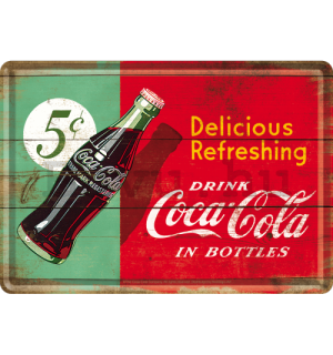 Fém képeslap - Coca-Cola (kétszínű)