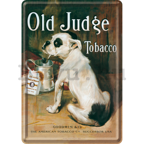 Fém képeslap - Old Judge Tobacco
