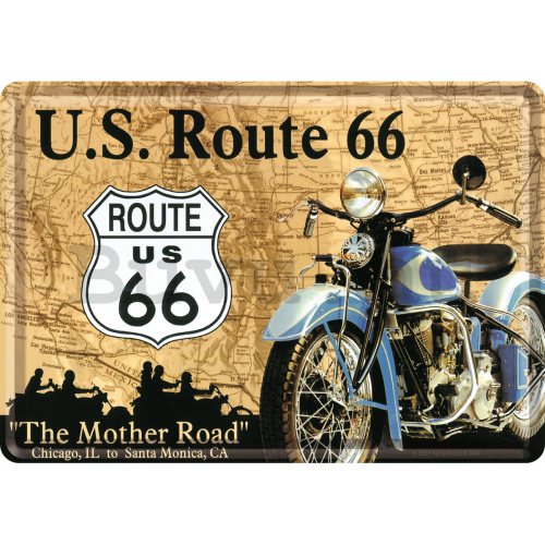Fém képeslap - U.S. Route 66