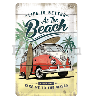Fémtáblák: VW Life is Better at the Beach - 30x20 cm