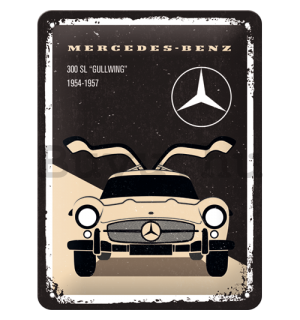 Fémtáblák: Mercedes-Benz (300 SL "Gullwing") - 20x15 cm