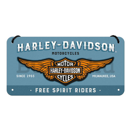 Fémtáblák: Harley-Davidson (Free Spirit Riders) - 10x20 cm