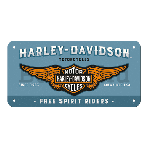 Fémtáblák: Harley-Davidson (Free Spirit Riders) - 10x20 cm