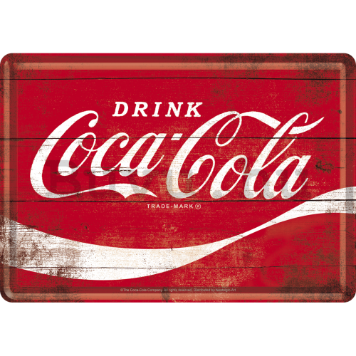 Fém képeslap - Coca-Cola (piros logo)