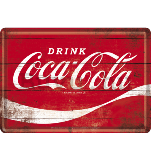 Fém képeslap - Coca-Cola (piros logo)