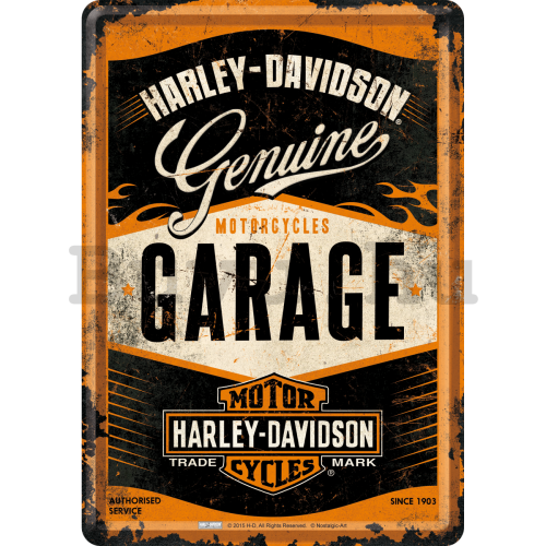 Fém képeslap - Harley-Davidson (Garage)