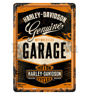 Fém képeslap - Harley-Davidson (Garage)